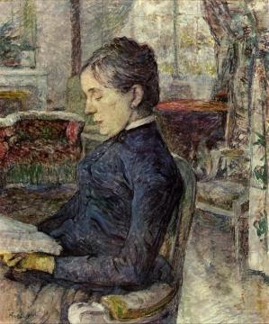 Comtesse A. De Toulouse-lautrec In The Salon At Malrome Artwork by Henri de Toulouse-Lautrec