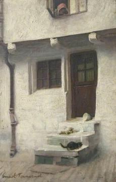 Backway To The 'george' Inn Artwork by Ernest Townsend