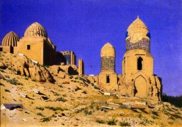 Shah-i-zinda Mausoleum In Samarkand Artwork by Vasily Vasilevich Vereshchagin