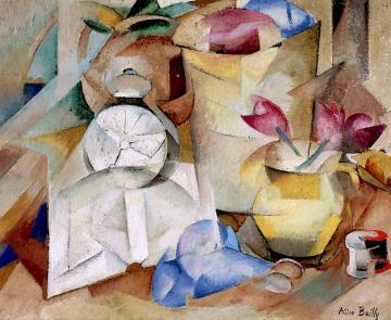 Still Life with Alarm Clock Artwork by Alice Bailly