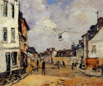 Fervaques, the Main Street Artwork by Eugène-Louis Boudin