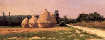 Landscape with Haystacks Artwork by Gustave Caillebotte