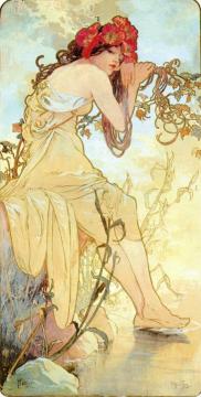 The Four Seasons: Summer Artwork by Alfons Maria Mucha