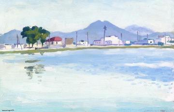 Le Bou-Kornéine vu du lac Artwork by Albert Marquet