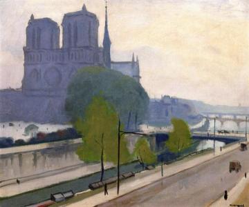 Notre-dame, View Of The Quays, Evening Artwork by Albert Marquet