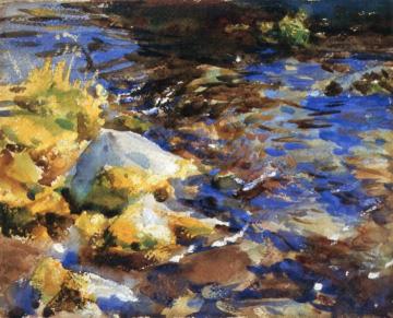 Reflections: Rocks And Water Artwork by John Singer Sargent