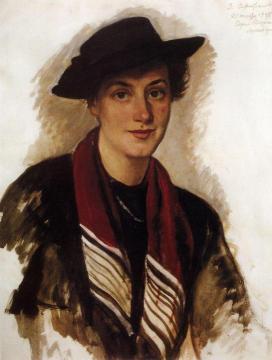 Portrait of S.A. Lukomskaya Artwork by Zinaida Serebriakova
