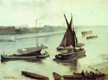 Grey and Silver: Old Battersea Reach Artwork by James Abbott McNeill Whistler