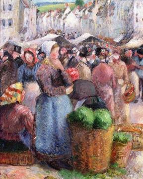 The Market at Gisors Artwork by Camille Pissarro
