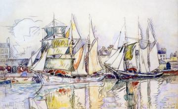 Sailboats, St. Malo Artwork by Paul Signac