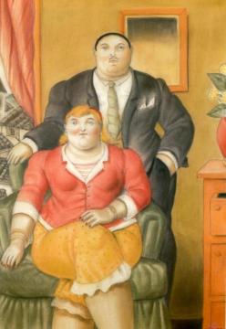 A Couple Artwork by Fernando Botero