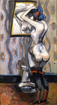 Nude in Front of a Mirror Artwork by Auguste Chabaud