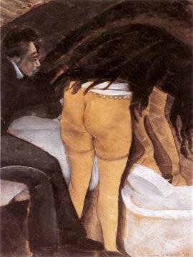 Woman Washing Her Hair Artwork by Boris Grigoriev