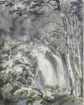 A Waterfall in a Wooded Landscape Artwork by Joseph Mallord William Turner