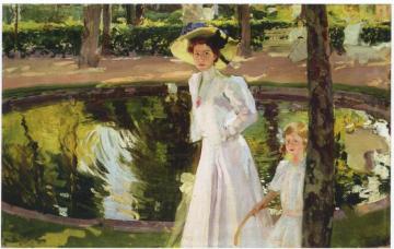 Marian in the gardens, la Granja Artwork by Joaquin Sorolla y Bastida