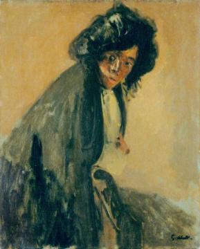 La Giuseppina Leaning Against A Chaise-longue Artwork by Walter Richard Sickert