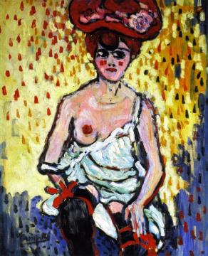 Girl From 'rat Mort' Artwork by Maurice De Vlaminck