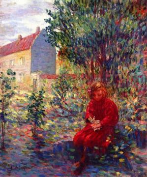 Little Girl With A Doll Artwork by Henri Lebasque