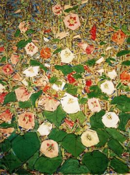 Holyhocks Artwork by Elmer Livingston MacRae
