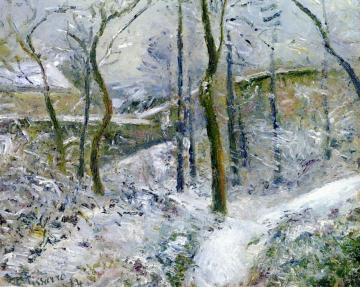 Lousy Weather, Pontoise, Snow Effect Artwork by Camille Pissarro