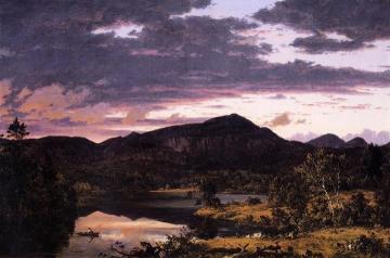 Lake Scene In Mount Desert Artwork by Frederic Edwin Church