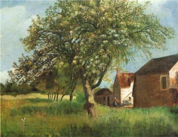 Flowering Tree in Cernay-la-Ville Artwork by Kitty Kielland