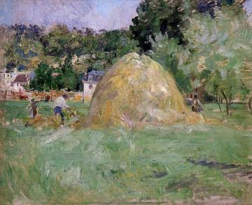 Haymakers at Bougival Artwork by Berthe Morisot