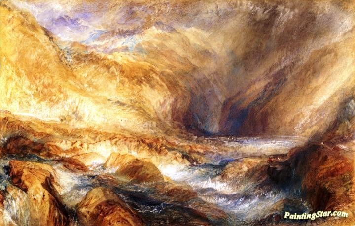 The Pass At Faido, St. Gotthard Artwork by Joseph Mallord William Turner