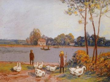 By the River Loing Artwork by Alfred Sisley