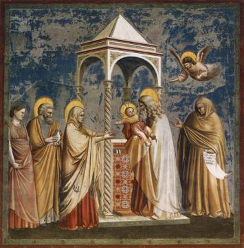 Scenes From The Life Of Christ: 3. Presentation Of Christ At The Temple (cappella Scrovegni (arena Chapel), Padua) Artwork by Giotto di Bondone