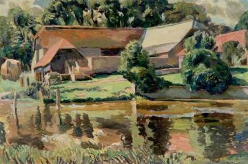 The Barn At The Pond Artwork by Duncan Grant