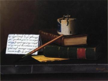 The Broker's Table Artwork by William Michael Harnett