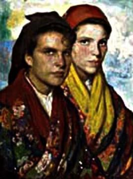 Dos Mujeres Artwork by Fernando Alvarez Sotomayor