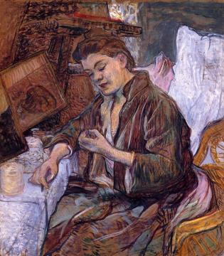 La Toilette: Madame Fabre Artwork by Henri de Toulouse-Lautrec