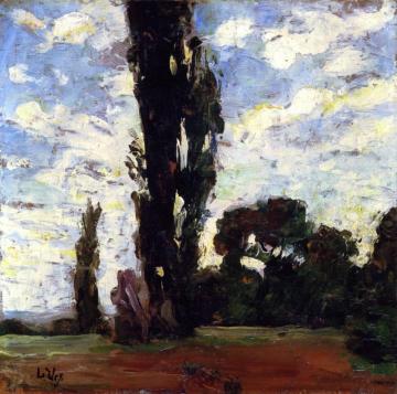 Poplars Artwork by Lesser Ury