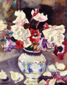 Vase Of Anemones Artwork by Louis Valtat