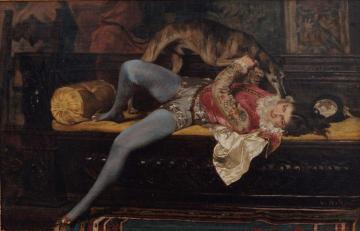 Games With Greyhound Artwork by Giovanni Boldini