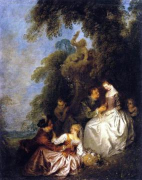 Galant conversation Artwork by Jean Baptiste Pater