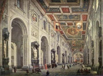 Interior of the San Giovanni in Laterano in Rome Artwork by Giovanni Paolo Pannini