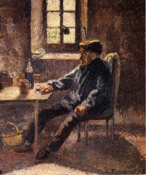 Old Wingrower in Moret Artwork by Camille Pissarro
