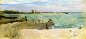 On the Beach Artwork by Berthe Morisot