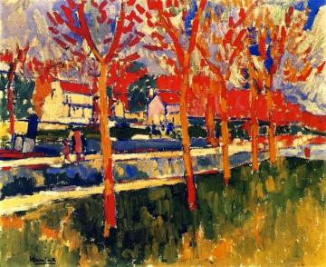 The Locks At Bougival Artwork by Maurice De Vlaminck