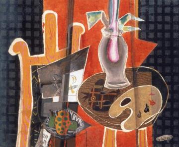 Still LIfe with Easel Artwork by Georges Braque