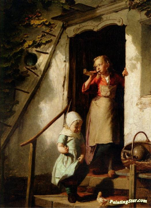 Feeding The Chicks Artwork by Theodore Gerard