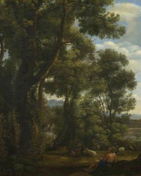 Landscape with a Goatherd and Goats Artwork by Claude Lorrain