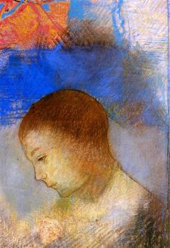 Portrait of Ari Redon in Profile Artwork by Odilon Redon