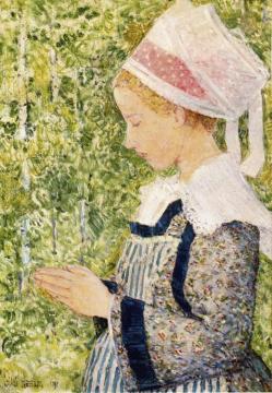 Brittany Peasant At "the Pardon" Artwork by Frederick Childe Hassam