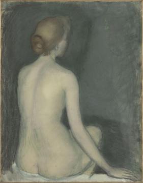 Seated Nude Woman Seen From Behind Artwork by Maurice Denis