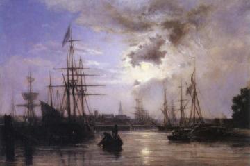 Caen, Amorce du Bassin Saint-Pierre et l'Abbaye aux Dames Artwork by Stanislas Lepine