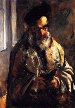 A Jewish Man In His Prayer Shawl Artwork by Lesser Ury